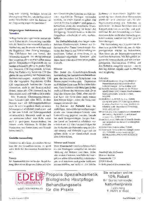 Vorschauseite 2: Hilfe in hormoneil bewegten Zeiten Regulation mit Gonadotropin-Nosoden