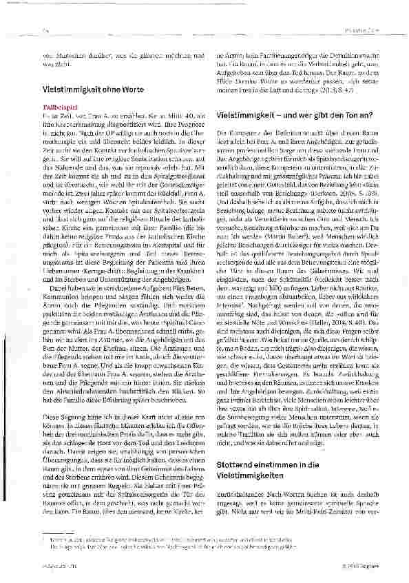 Vorschauseite 2: S wie Spiritualität und Z wie Zurückhaltung