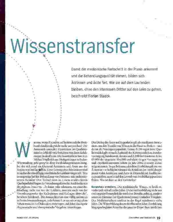 Vorschauseite 2: Transparenz im Wissenstransfer