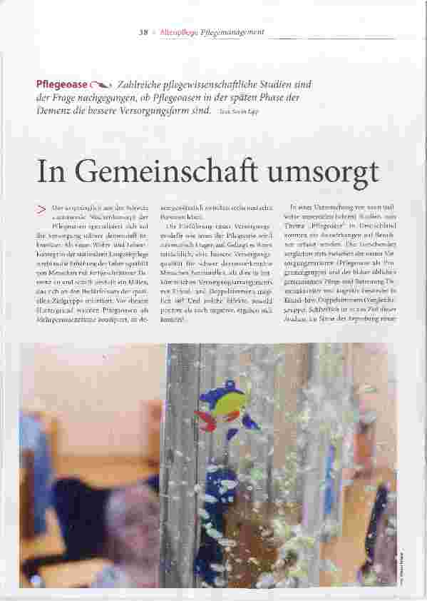 Vorschauseite 1: In Gemeinschaft umsorgt