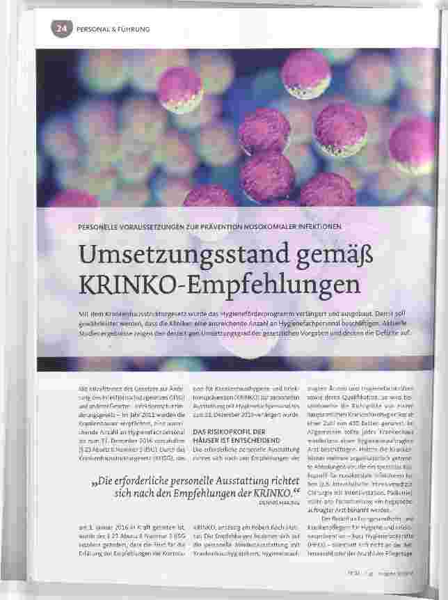 Vorschauseite 1: Umsetzungsstand gemäß KRINKO-Empfehlungen