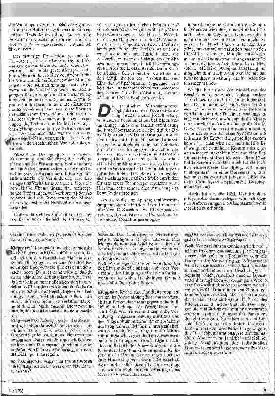 Vorschauseite 6: Macht hoch die Tür? Computer in der Krankenpflege