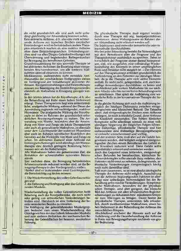Vorschauseite 2: Physikalische Therapie der Arthrose