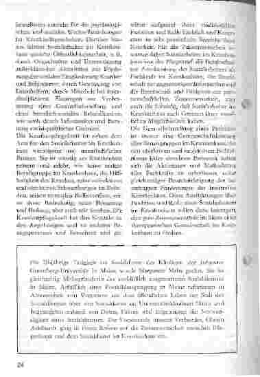 Vorschauseite 4: Aufgabe und Rolle des Sozialarbeiters im Krankenhaus, besonders als Vermittler zwischen drinnen und draußen