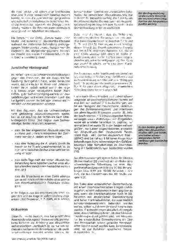 Vorschauseite 2: Armamputation als Folge einer Akupunkturbehandlung?