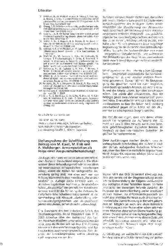 Vorschauseite 3: Armamputation als Folge einer Akupunkturbehandlung?