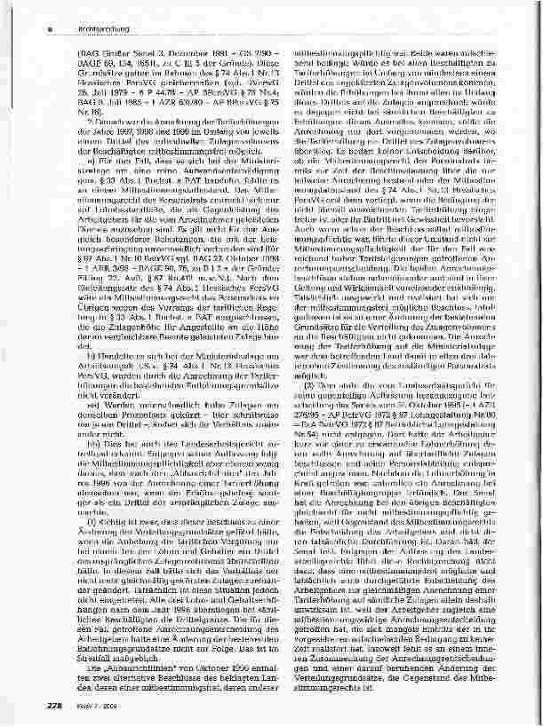 Vorschauseite 5: Abbau einer Ministerialzulage; betriebliche Übung im öffentlichen Dienst