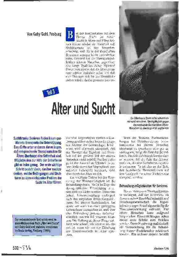 Vorschauseite 1: Alter und Sucht