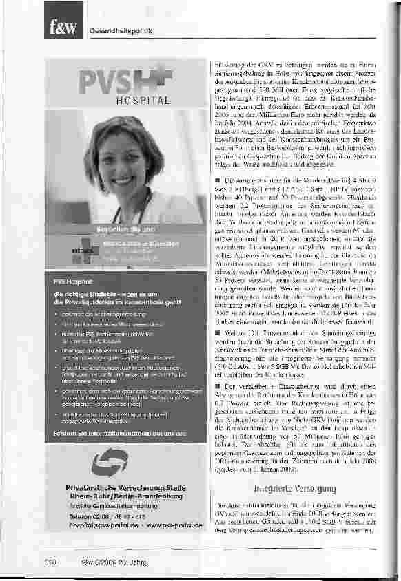 Vorschauseite 3: Gesundheitsreform 2006