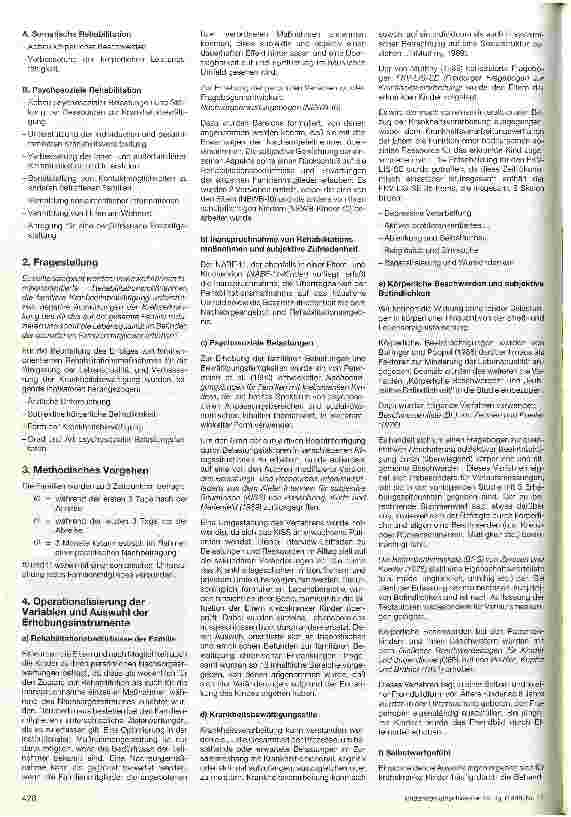 Vorschauseite 2: Der Einfluß der familienorientierten Rehabilitation auf die Lebensqualität - Ergebnisse einer Evaluationsstudie