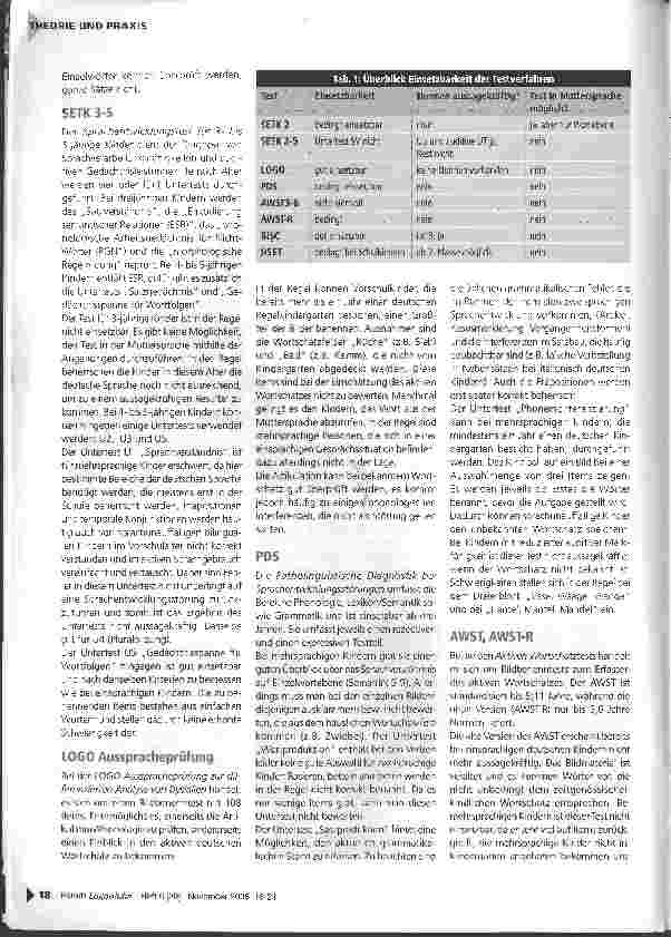 Vorschauseite 3: Logopädische Diagnostik bei mehrsprachigen Kindern -Überblick über die Ersetzbarkeit gängiger Testverfahren