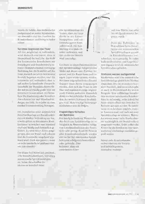 Vorschauseite 2: Plädoyer für Sprinkler