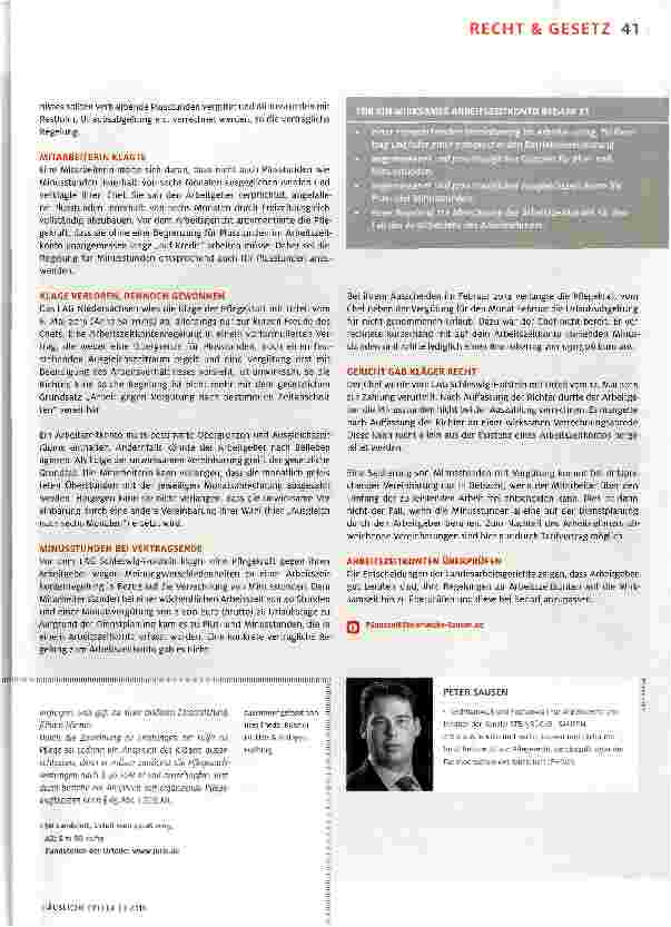 Vorschauseite 2: Arbeitszeitkonto: Flexibilität in Grenzen