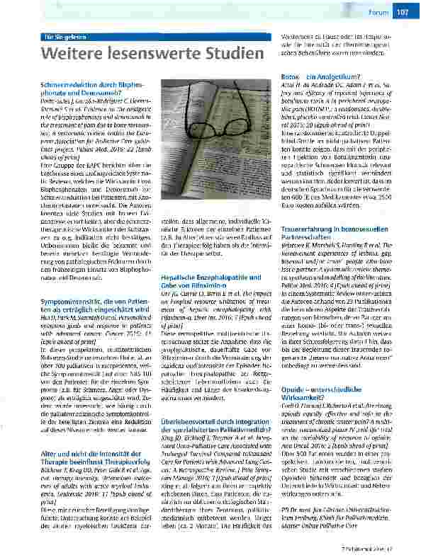 Vorschauseite 1: Weitere lesenswerte Studien