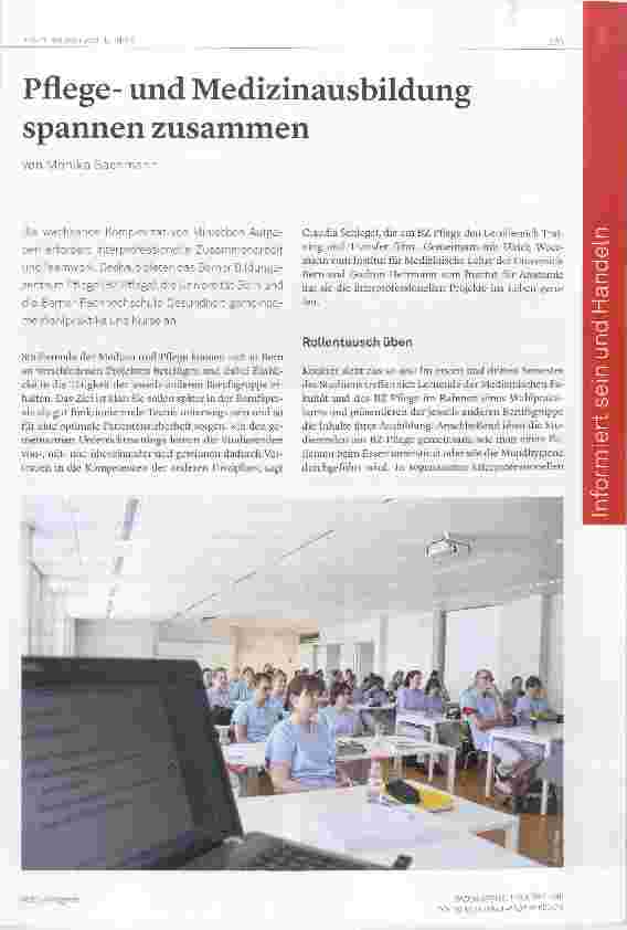 Vorschauseite 1: Pflegeund Medizinausbildung spannen zusammen