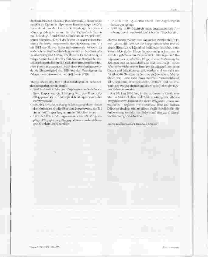 Vorschauseite 2: Martha Meier - ein Leben für die Pflege