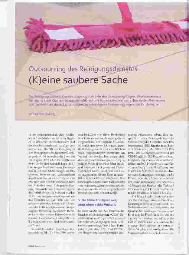 Vorschauseite 1: Outsourcing des Reinigungsdienstes (K)eine saubere Sache