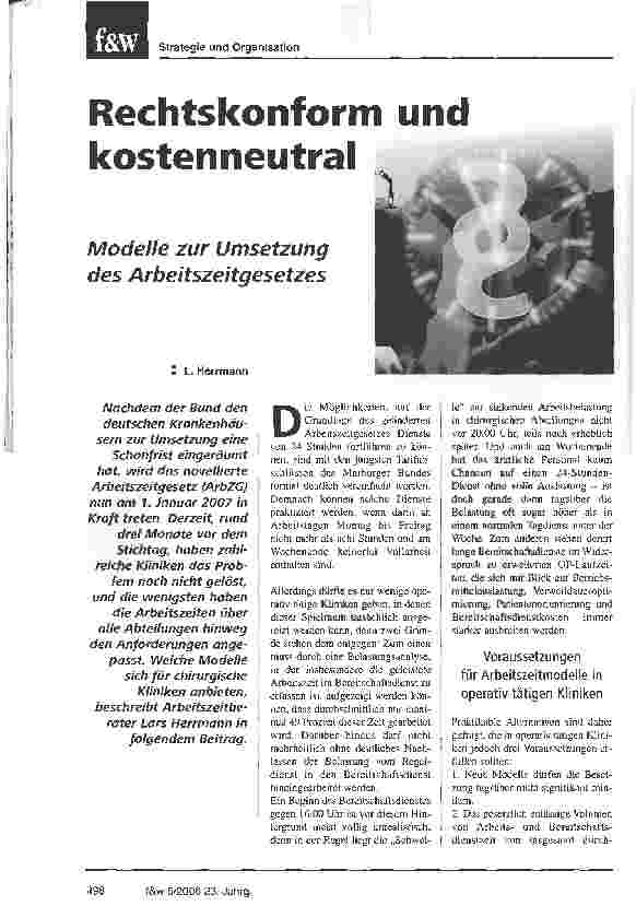 Vorschauseite 1: Rechtskonform und kostenneutral