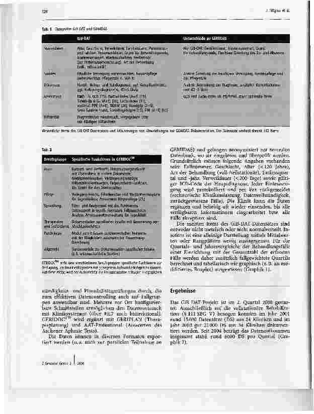 Vorschauseite 3: Geriatrie in Bayern-Datenbank (GiB-DAT)Konzept, Struktur und Ergebnisse der Implementation (Teil I)