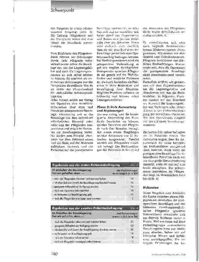 Vorschauseite 4: In unangenehmer Lage(rung)Evidence-basierte Maßnahmen zur Bauchlagerung nach Netzhaut-OP