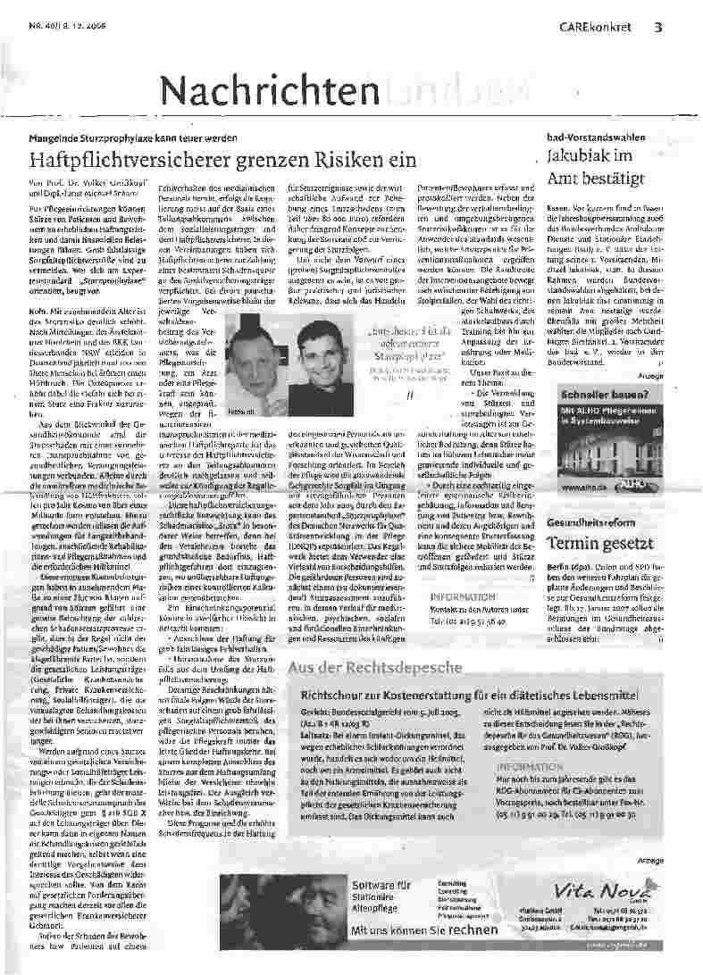 Vorschauseite 1: Haftpflichtversicherer grenzen Risiken ein