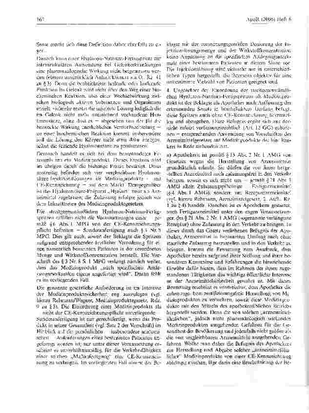 Vorschauseite 4: Abgabe von Hyaluronspritzen durch Apotheker in welchen Fällen erlaubt?