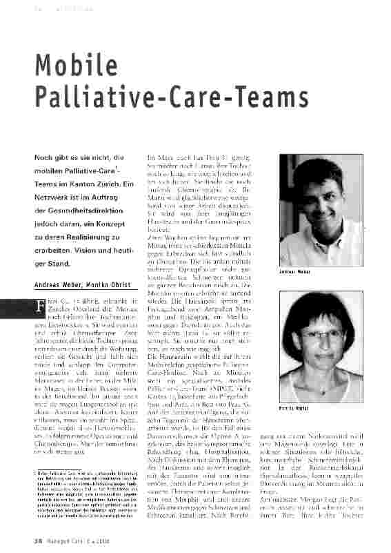 Vorschauseite 1: Mobile Palliative-Care-Teams