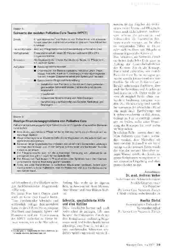 Vorschauseite 2: Mobile Palliative-Care-Teams