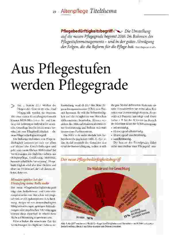 Vorschauseite 2: Aus Pflegestufen werden Pflegegrade