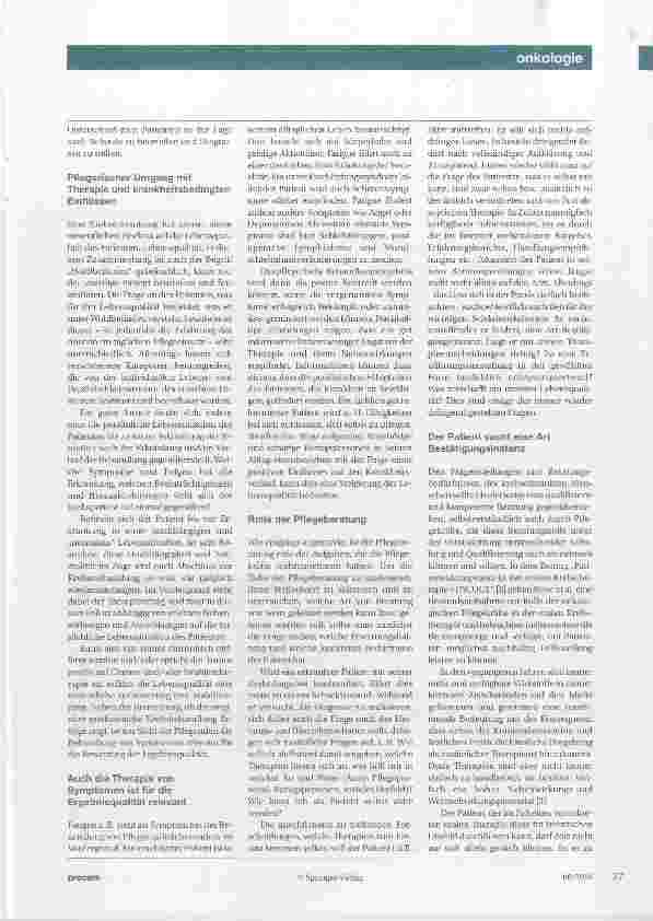 Vorschauseite 2: Onkologische Versorgungsqualität
