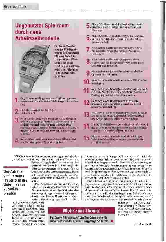 Vorschauseite 4: Prävention spart Kosten Arbeitsschutz im Pflegedienst zahlt sich aus