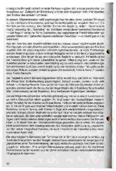 Vorschauseite 2: Psychologische Patientenbetreuung am Tumorzentrum Hannover