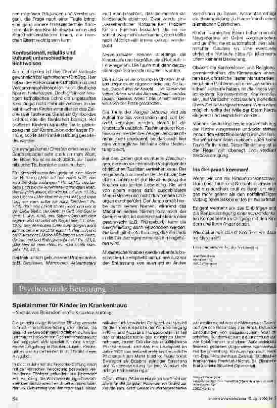 Vorschauseite 2: Taufe/Nottaufe