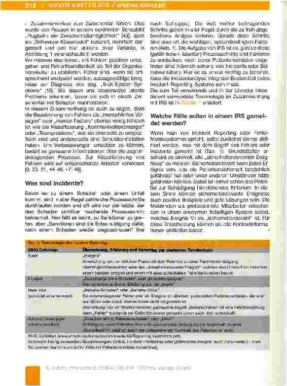 Vorschauseite 4: Charakteristika effektiver Incädent-Reporting-Systeme zur Erhöhung der PatientensicherheitGrundlage für den Aufbau eines bundesweiten Registers für sicherheitsrelevante Ereignisse…
