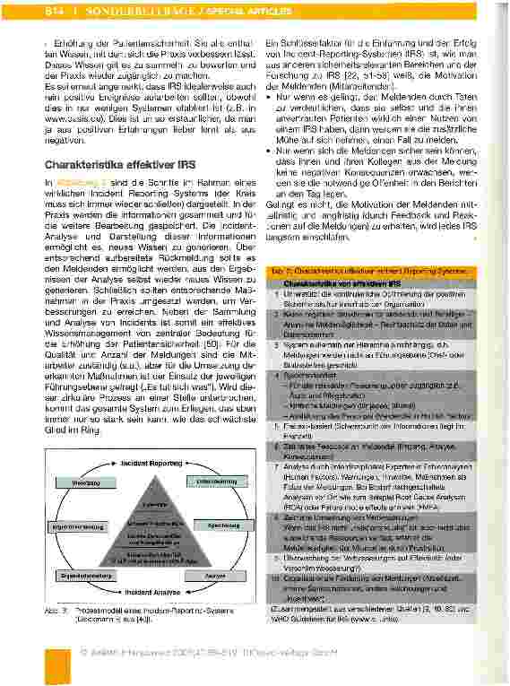 Vorschauseite 6: Charakteristika effektiver Incädent-Reporting-Systeme zur Erhöhung der PatientensicherheitGrundlage für den Aufbau eines bundesweiten Registers für sicherheitsrelevante Ereignisse…