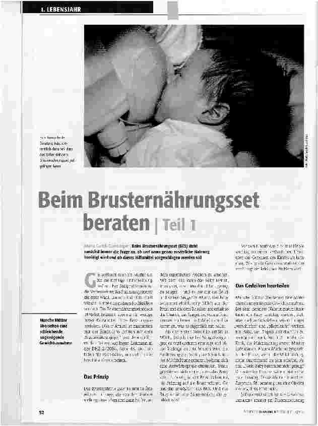 Vorschauseite 1: Beim Brusternährungsset beraten Teil 1