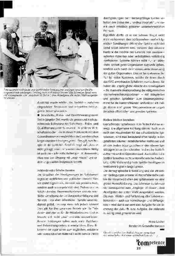 Vorschauseite 2: Spital heute: Fortschritte, Mängel und Risikoanalyse