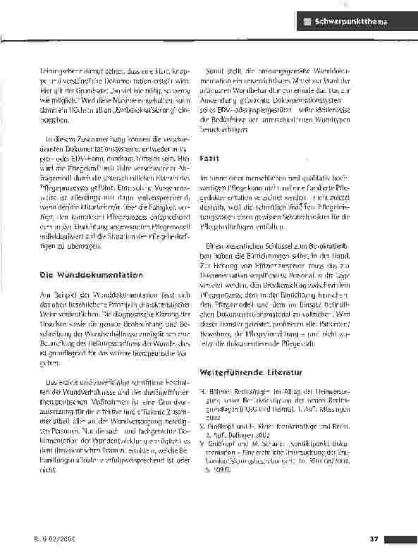 Vorschauseite 4: Dokumentation - Entbürokratisierung durch Professionalisierung