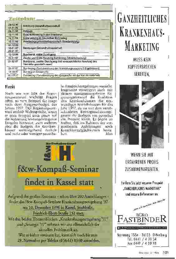 Vorschauseite 5: Krankenhausfinanzierungsgesetz ´97 Regierungsentwurf des 2. GKV-Neuordnungsgesetzes (NOG)