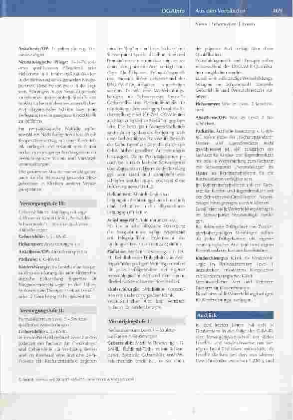 Vorschauseite 5: Empfehlungen für die strukturellen Voraussetzungen der perinatologischen Versorgung in Deutschland