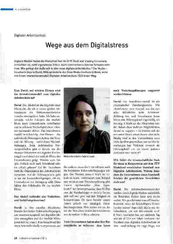 Vorschauseite 1: Wege aus dem Digitalstress