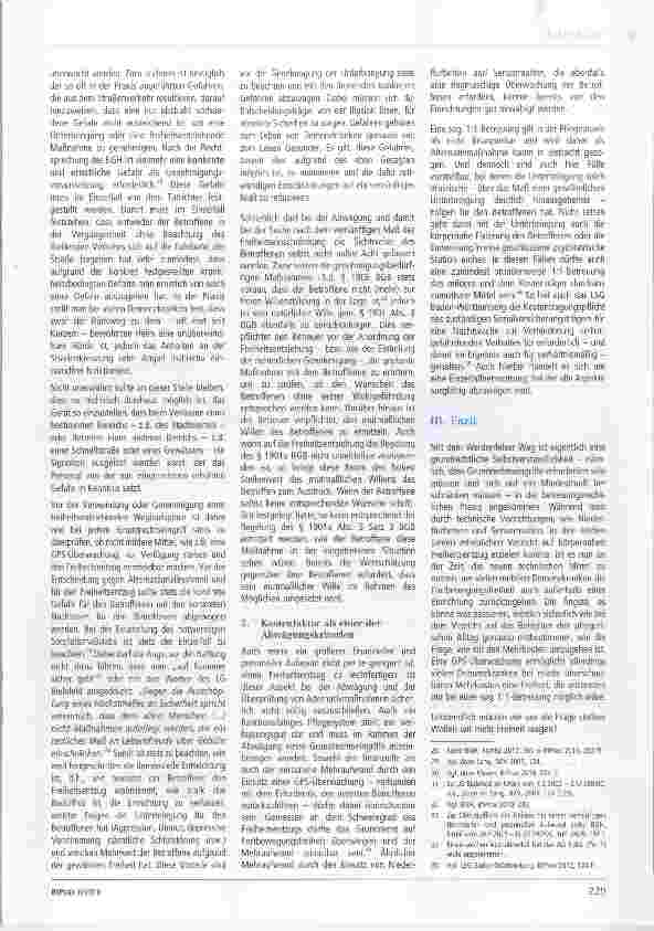 Vorschauseite 3: Rechtmäßigkeit der Freiheitsentziehung durch technische Weglaufsperren und Ortungsanlagen