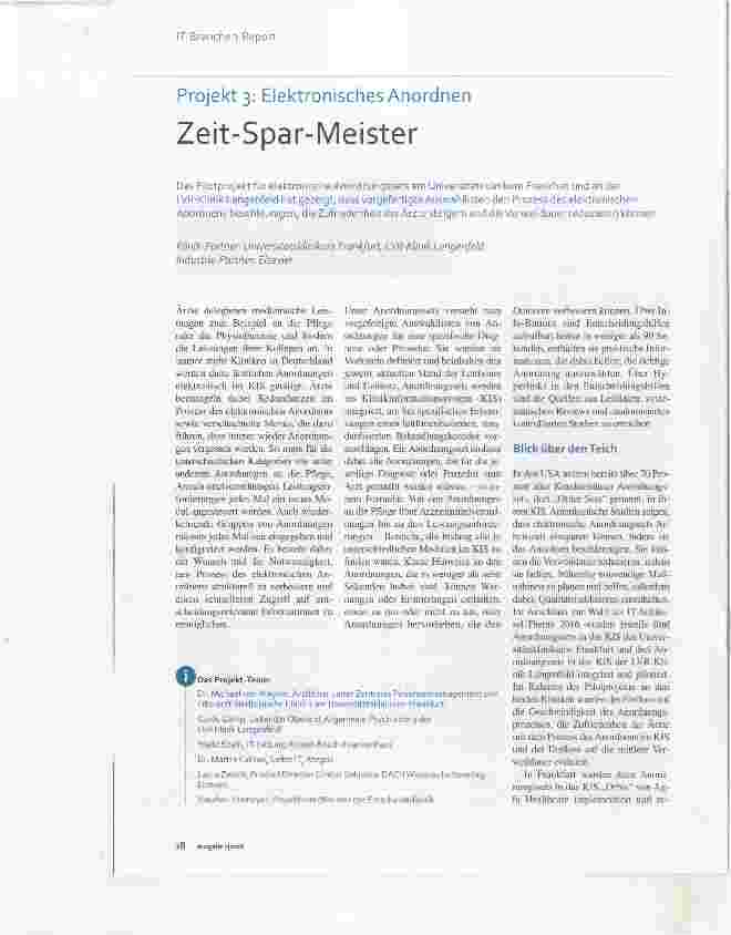 Vorschauseite 1: Projekt 3: Elektronisches Anordnen Zeit-Spar-Meister