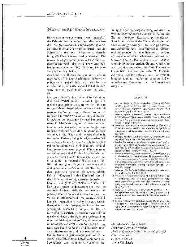 Vorschauseite 3: NEUROMUSKULÄRE UND MENTALE ASPEKTE DER AKTIVIERUNG DES INTENSIVPATIENTEN