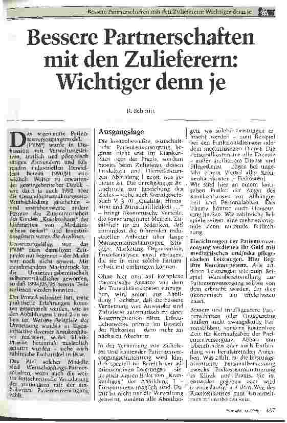 Vorschauseite 1: Bessere Partnerschaften mit den Zulieferern: Wichtiger denn je
