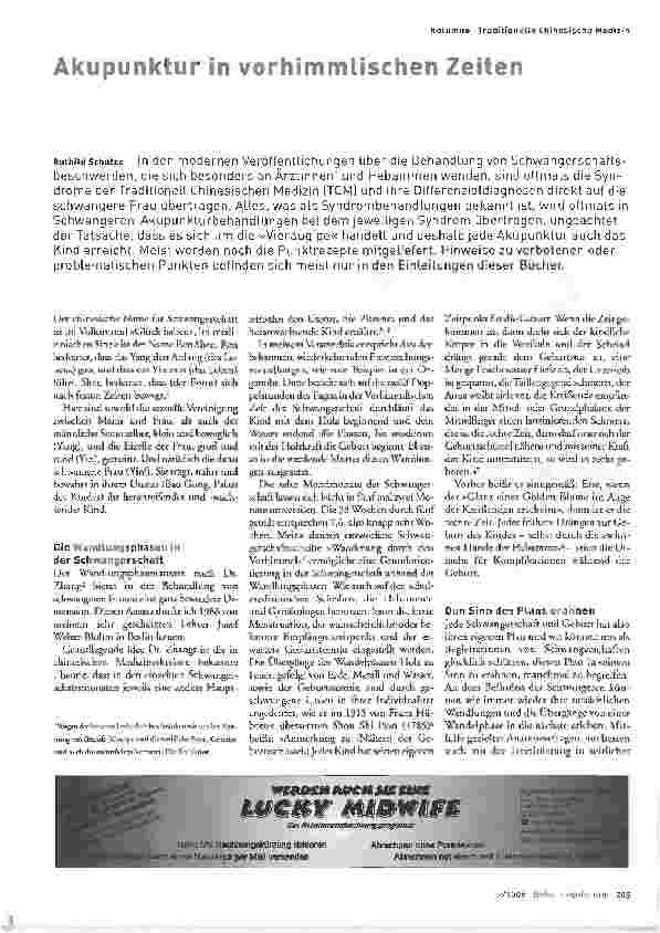 Vorschauseite 1: Akupunktur in vorhimmlischen Zeiten