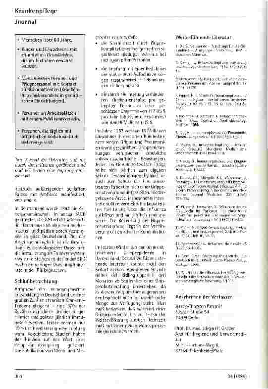 Vorschauseite 4: Virusgrippe (Influenza) und Grippeschutzimpfung