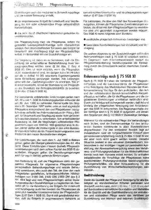 Vorschauseite 4: Chancen und Risiken des Pflege-Versicherungsgesetzes für das Krankenhaus
