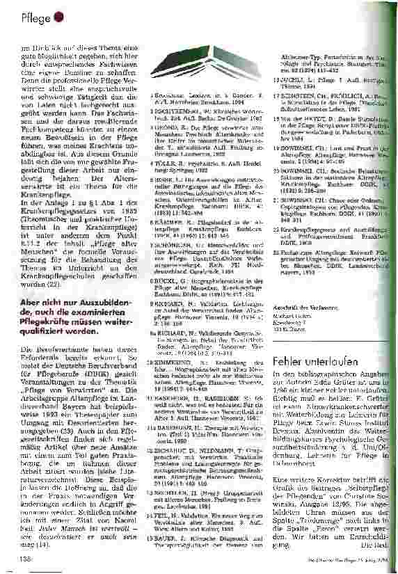 Vorschauseite 6: Altersverwirrtheit - (k)ein Thema für die Krankenpflege? 2. Teil