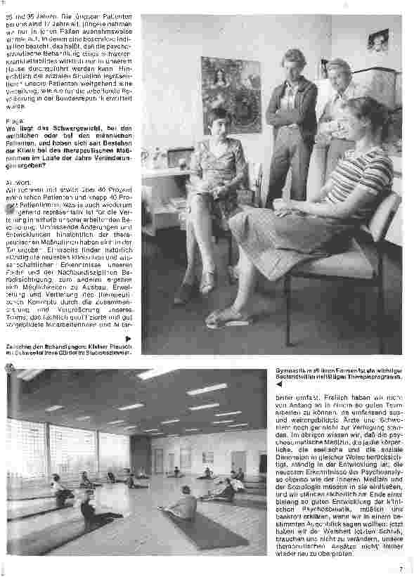 Vorschauseite 3: Die Psychosomatische Klinik Kinzigtal in Gengenbach/Schwarzwald Interview mit Dr. G. H. Wittich